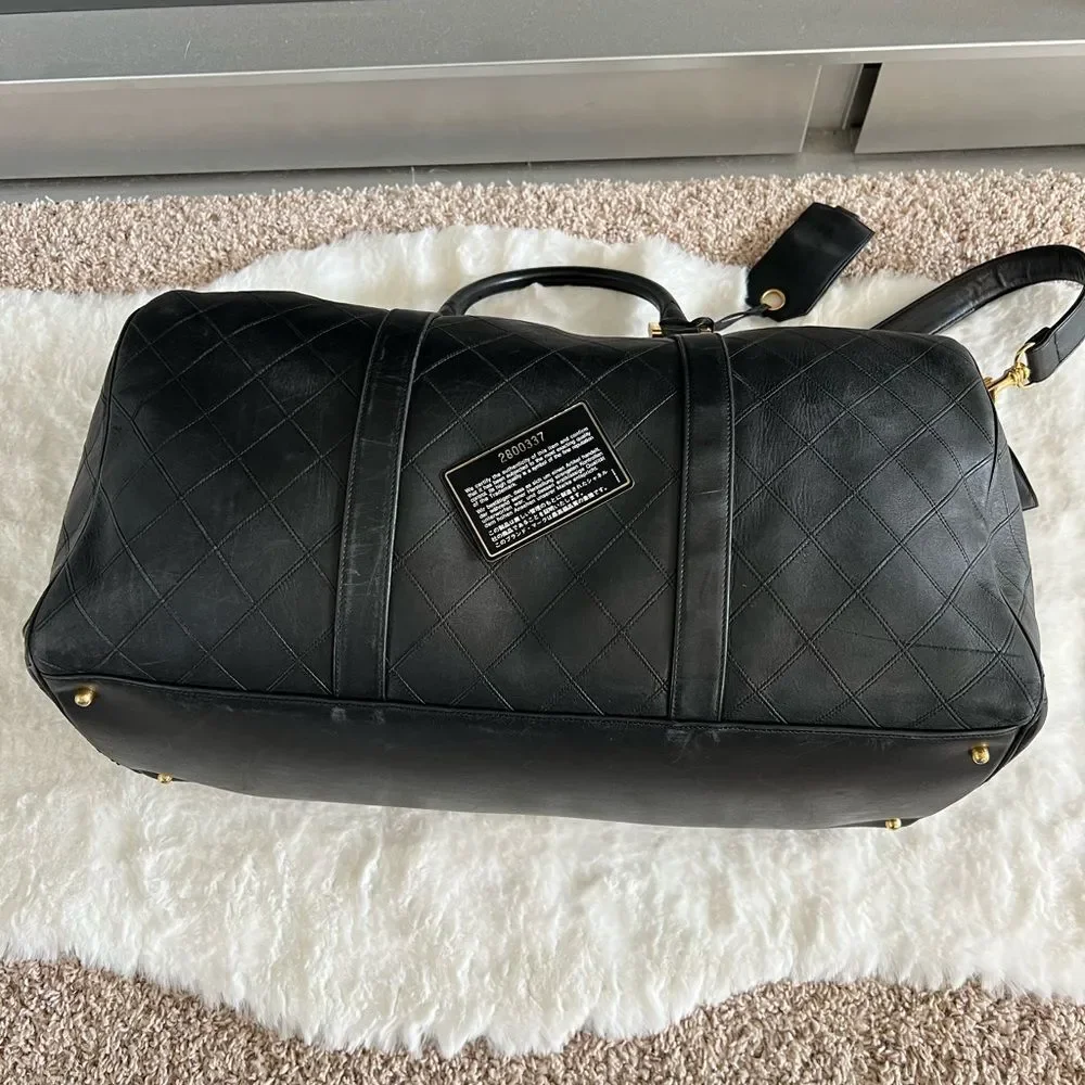 CHANEL Quilted Leather Boston Travel - Weekender Duffle Bag✨✨✨